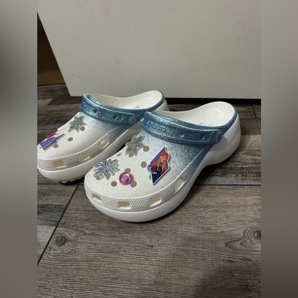 Disney Frozen Clogs mega Crush Crocs Women’s Size 10 - Picture 11 of 14